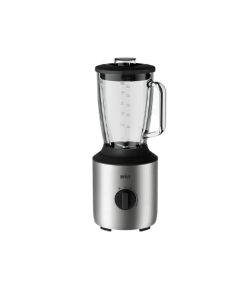 Braun Jug Blender (Metal), 800W,Glass Blender 1.5LT, Variable Speed, Pulse, Removable SS Blade, 3 in 1